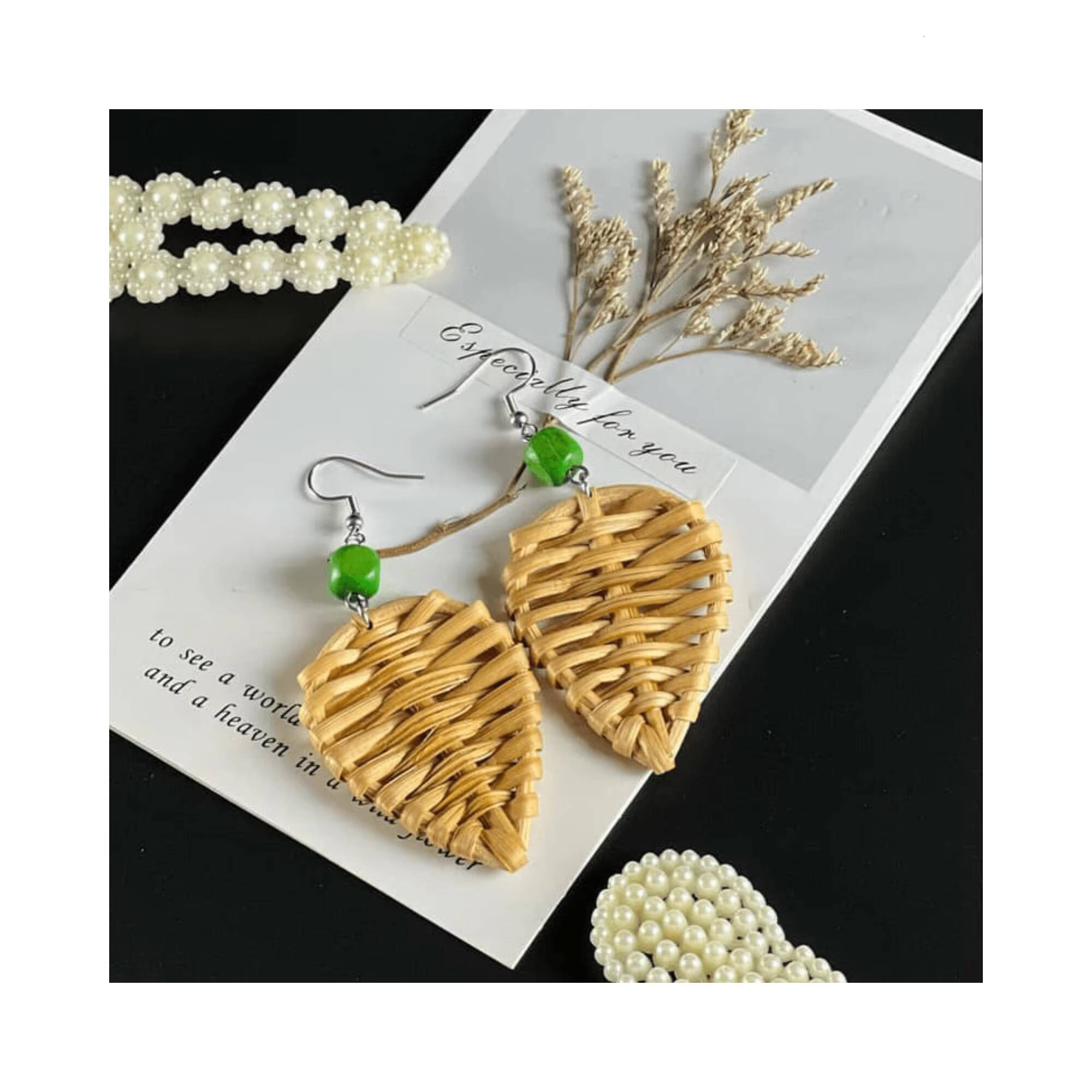 Round Woven Earrings Fashion Exaggerated Design Studs Hanging High-End Multifunctional Jewelry from Vitam