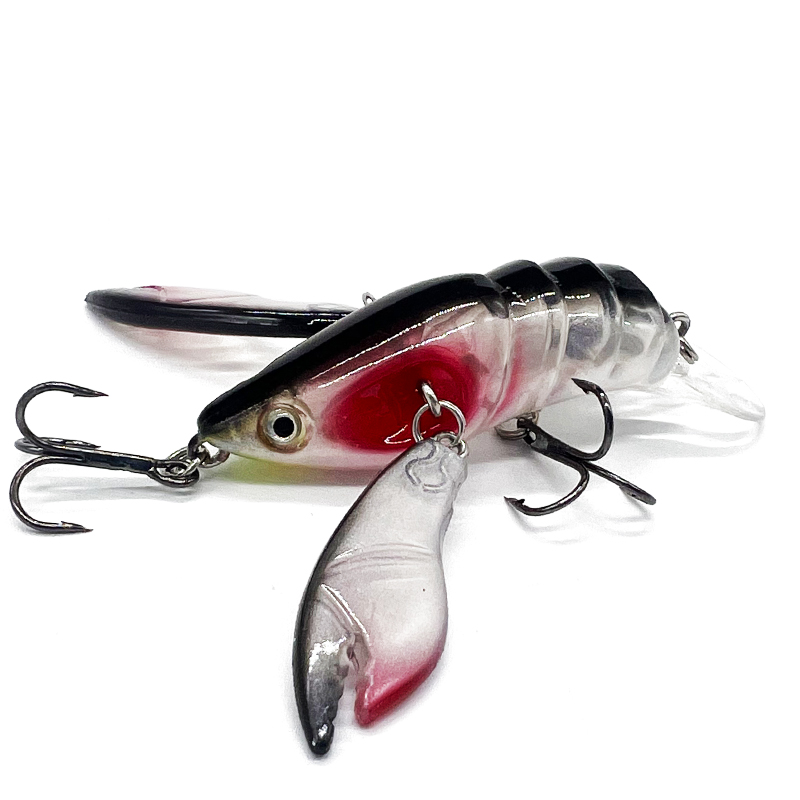 Seasky Crazy Crawfish Lobster Shrimp ABS Freshwater Fishing Lure with Dual Claws
