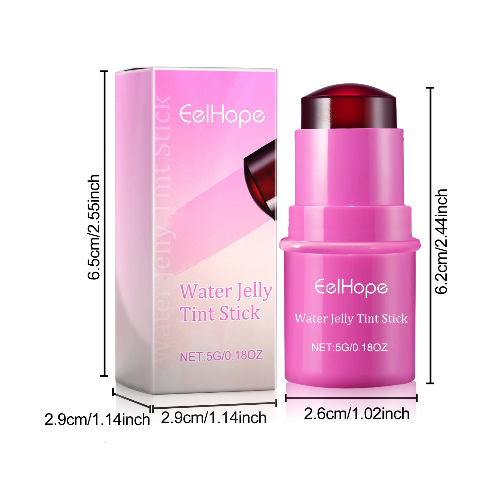 EELHOPE Water Jelly Tint Stick Lasting Waterproof Sweatproof Facial Makeup Lip Gloss Face Blusher Stick 250813