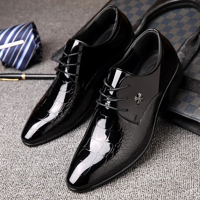 Mens Leather Shoes Black Soft Leather Soft Bottom Spring And Autumn Man Mens Business Formal Wear plus size 38-48 250814ww