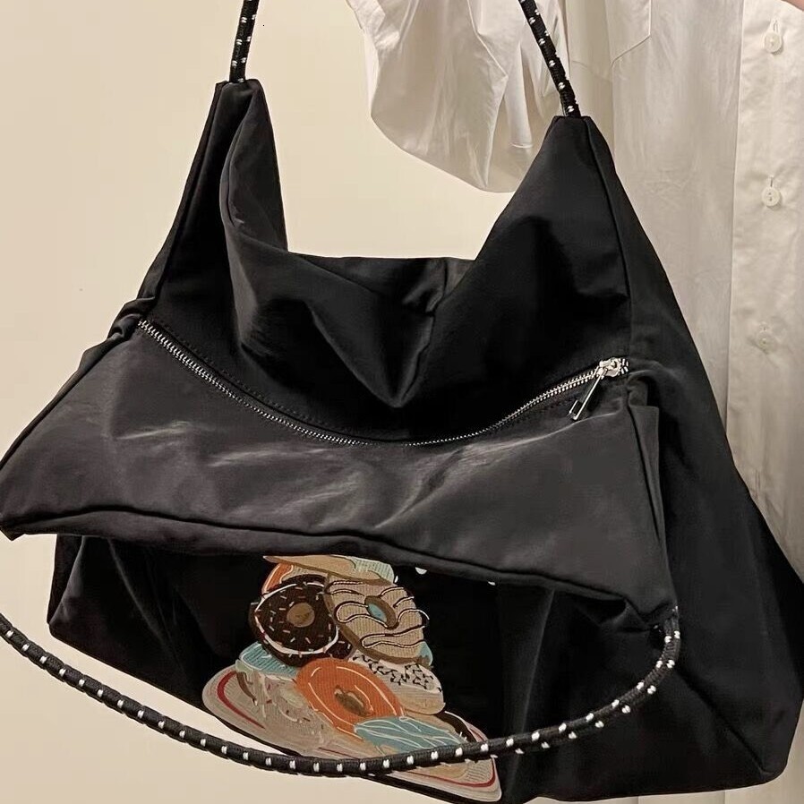 Sweet Donut Tote New Large Capacity Nylon Handbag Class Commuting Casual Bag for Women