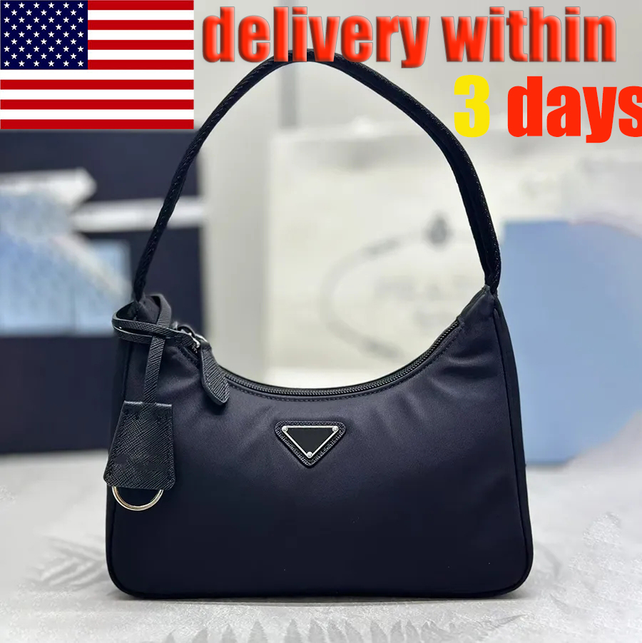 Designer Bag Shoulder Bag Wallet Luxury Bag Nylon Re-Edition 2000 Hobo bag Black Classic Underarm Bag High Quality Handbag Triangle Label Purses Summer Mini Bag Best