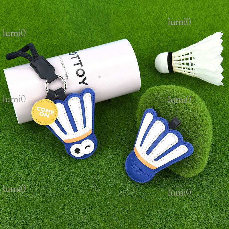 Creative Keychain Simple Cartoon Table Tennis Badminton Boxing Sports Event PU Pendant Small Gift