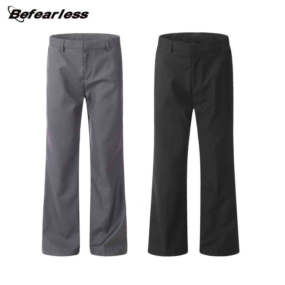 American Style Straight Slim Fit Trousers Flared Trendy Unisex Summer Casual Suit Pants B5