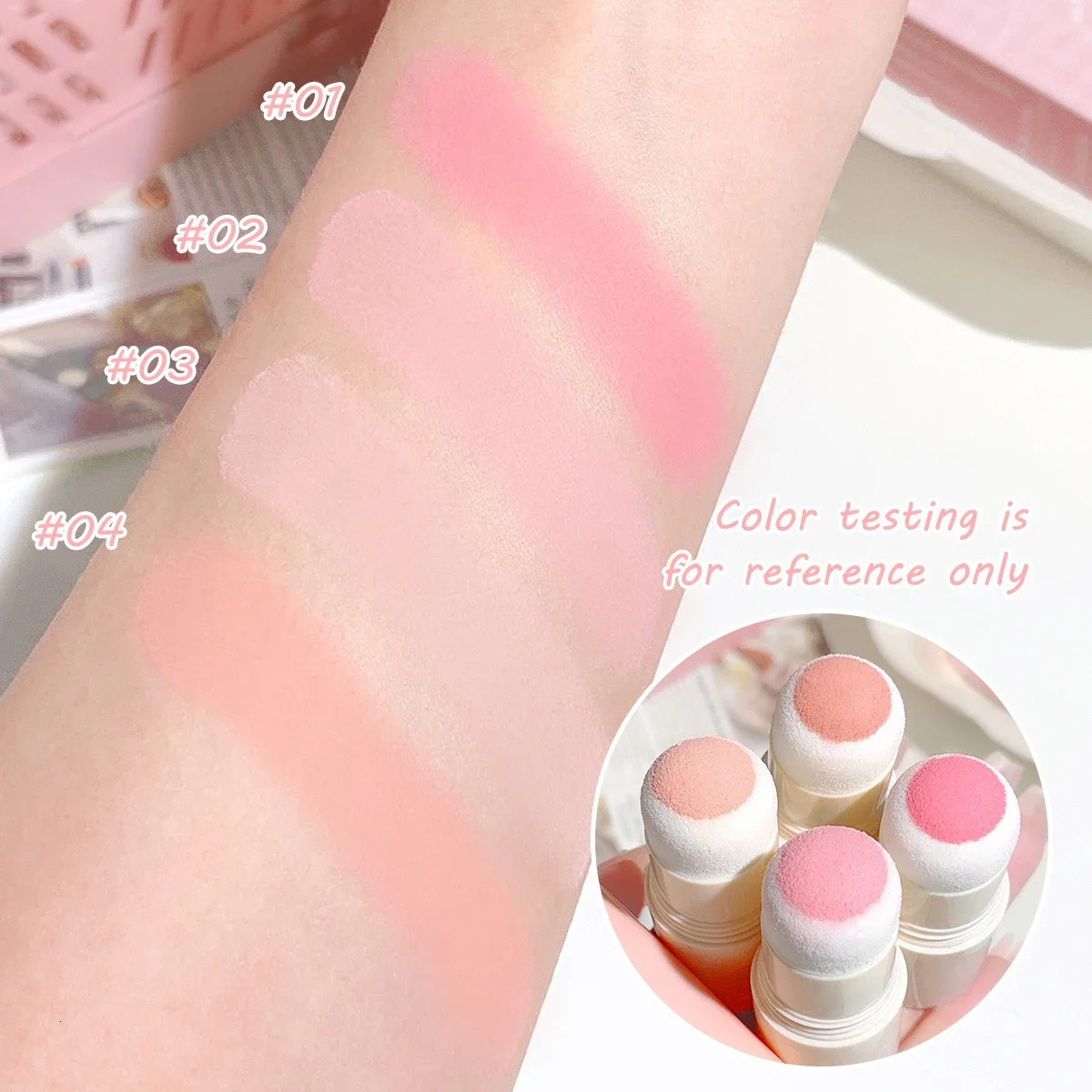 Velvet Mist Blush Stick - Vibrant and youthful Korean style natural long-lasting for both lips and cheeks 250813