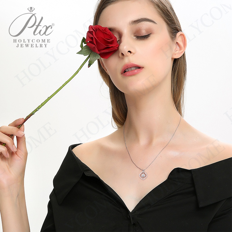 D Color VVS1 925 Sterling Silver Pendant Necklace 2CT Round Cut Engagement Wedding Fine Jewelry Gifts For Women Wholesale Price