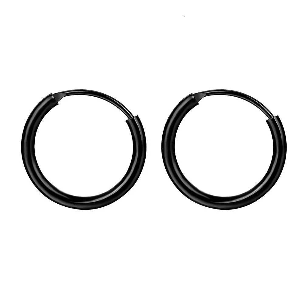 Vintage Metal Small Circle Hoop Earrings Punk Round Black Gothic Alloy Earrings for Women Men Huggies Earring Hip Hop Jewelry XJ250814