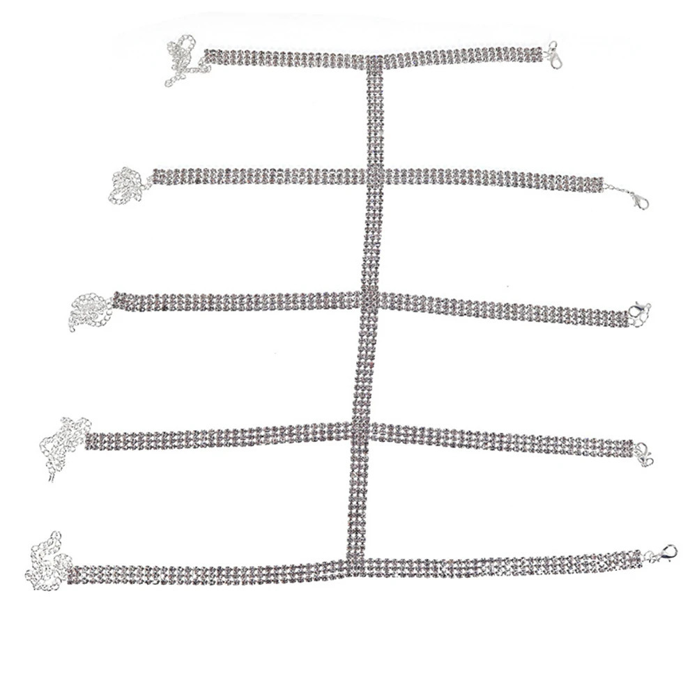 1Psc Fashionable Exquisite Tassel Rhinestone Ankle Nightclub Beach Party Womens Crystal Feet Chain Jewelry Dressing Accessories 250813