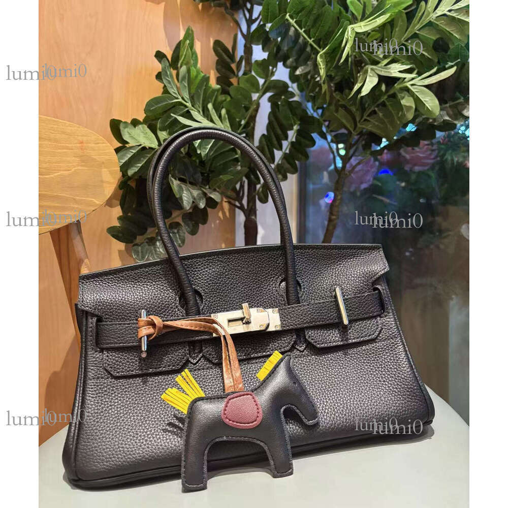 H Same Style PU Pony Pendant Bag Accessories Leather Cotton Filled Handmade