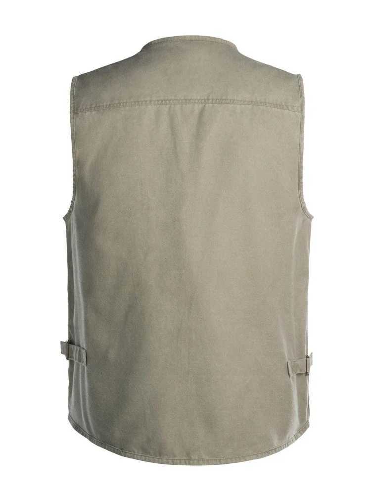 16 Pieces Mens Multi-pocket Tactical Vest with Many Pockets Summer Cotton Casual Vest Photograph Waistcoat Plus Size 6XL 7XL Y250814