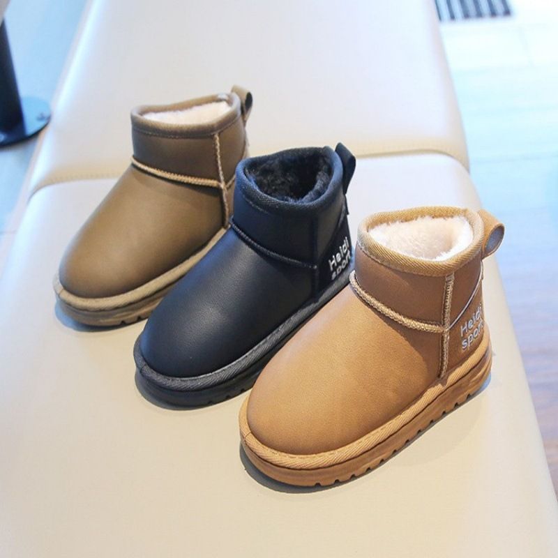 Children Snow Boots Winter Kid Cotton Shoes Fashion Non-slip Soft Toddler Girl Shoes Boy Plus Velvet Thick Warm Boots Sizes US8C-US4Y