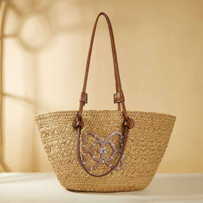 Large Capacity Mommy Woven Straw Beach Vacation Casual Women's Trendy Fashion Bag