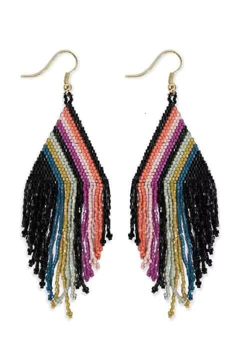 Evening Handmade Women's Seed Bead Unique Jewelry Fashion Earrings