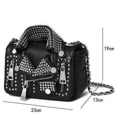 City Bag Designer Chain Women Clothing Shoulder Rivet Jacket Messenger Bag Ladies Leather Handbags Bolsa Feminina Bolsos Mujer