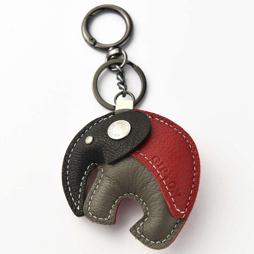 Light Luxury Elephant Sheepskin Rope Keychain Pendant Versatile Phone Bag Decoration Gift Customizable OGO Car Accessories