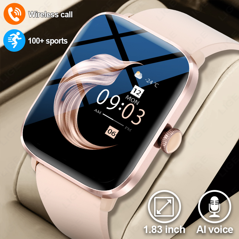 LIGE universal smart watch multifunction watch multiple sports dial custom dial remote control photography blood pressure heart rate deduction monitor