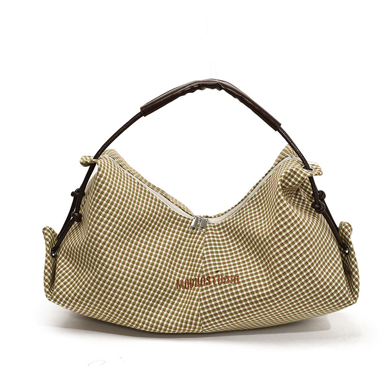 2025 New Women's Designer Handbag, Casual Checkered Small Boat Bag Multifunctional Commuting Single Shoulder Women's Handbag Outdoor Vacatio