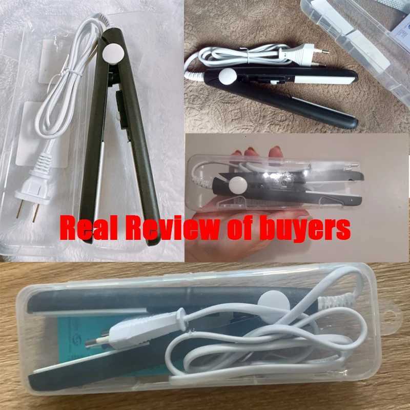 Electric Ceramic Mini Hair Straightener Unisex Portable Flat Iron Wet/Dry Straightening Curling Irons Black FastHeat Hair Curler W250814