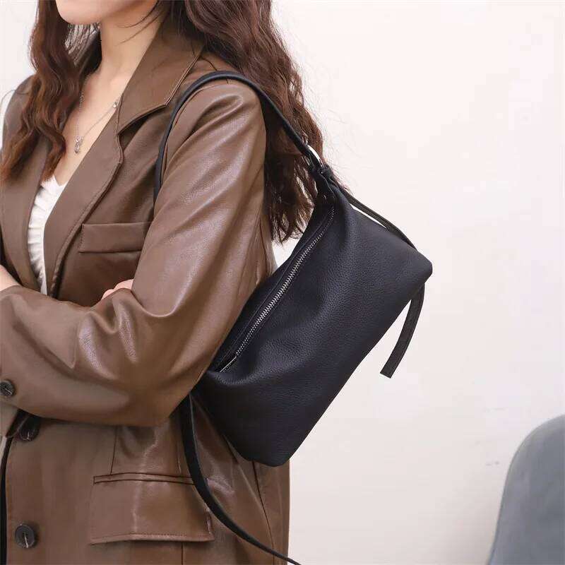 City Bag 2023 Fashion Trend Women Genuine Real Leather Underarm Female Small Shoulder Bag Lady Messenger Tote Handbag Spring Summer