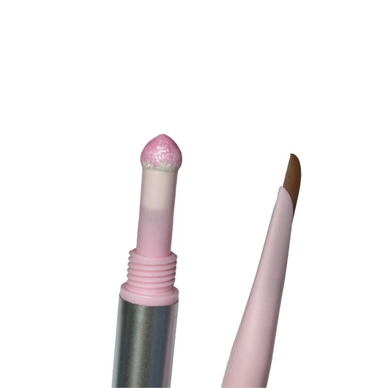 2 - in - 1 Double - Ended Eye Shadow Pencil for Creating Charming Tear Ducts, Shimmer Pink & Brown