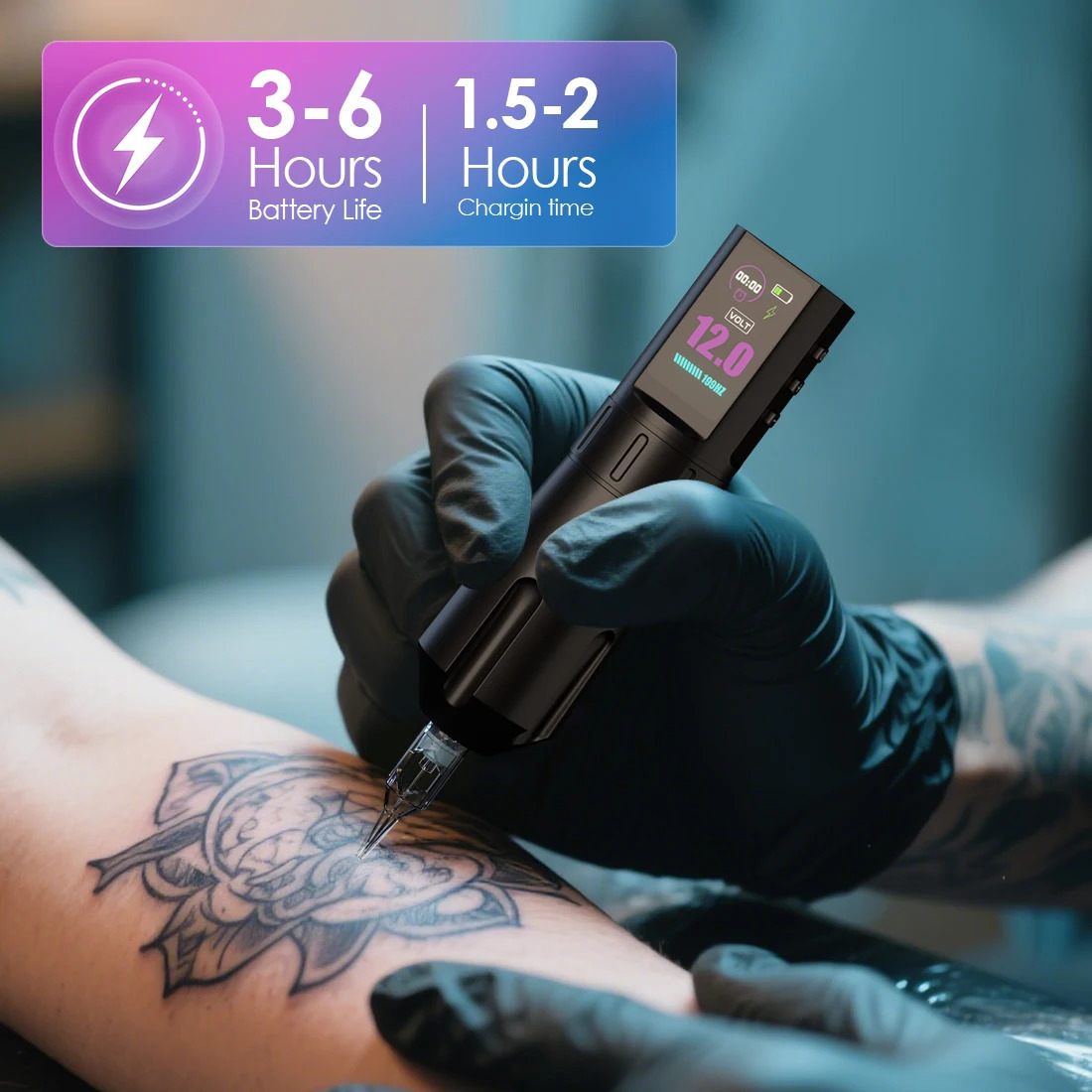 Wireless Tattoo Machine Pen Stroke 35mm Direct Drive IPS Screen Timing Function Battery 1800mAh Suitable tattoo artists 250809