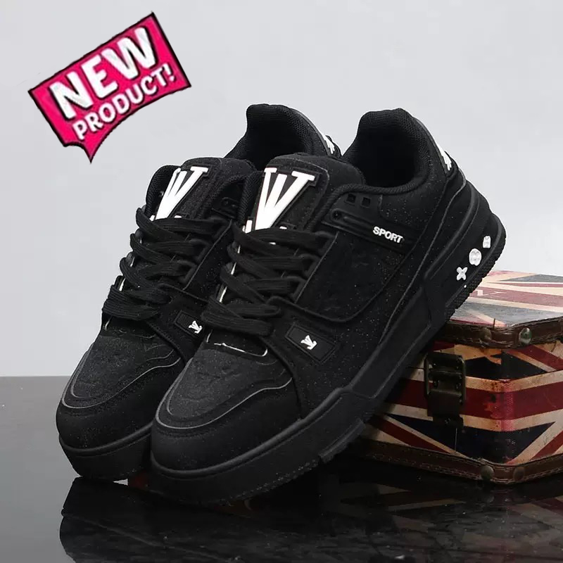 2025 Designer Shoes Casual Shoes New Style Luxury Men Running Printed Skate Shoes Thick Sole Lightweight Comfortable Sports Shoes