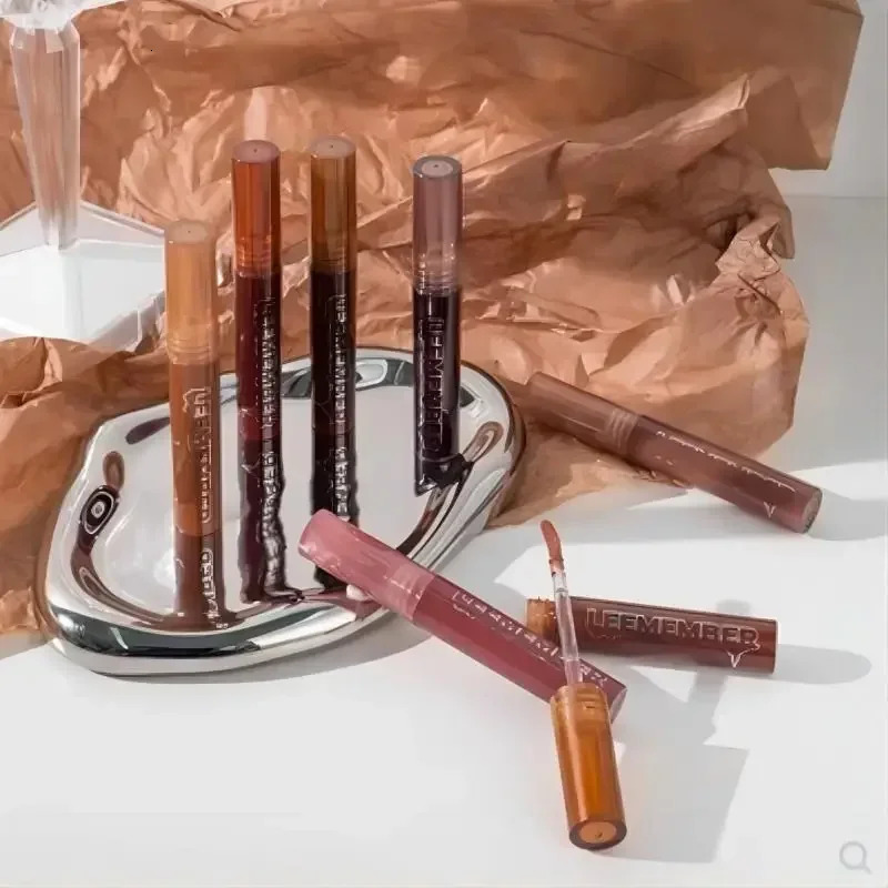Original LEEMEMBER Lava Chocolate Lip Gloss Serie Lip Glaze Tint Liquid Lipstick Chinese Makeup Rare Cosmetics Beauty 250812