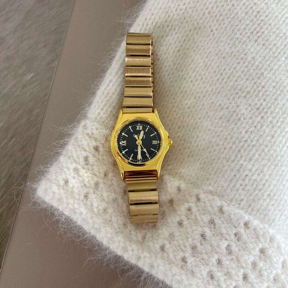 Bamboo for Women Designer Strap Women, Simple Gold Women's Watch, Fashionable Quartz Watch