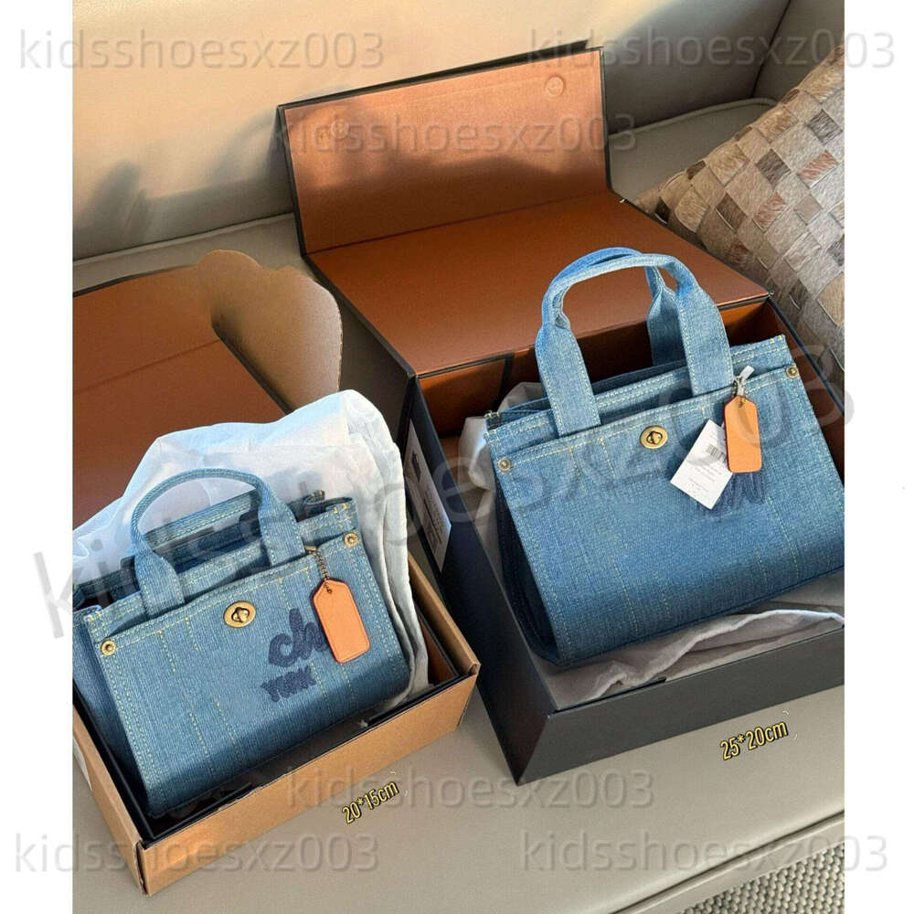 Coacher Designer Coachbagas Denim Cargo Tote City Washed Canvas Crossbody Handbag Shoulder Large Capacity Kids Shopping Childrens Bag