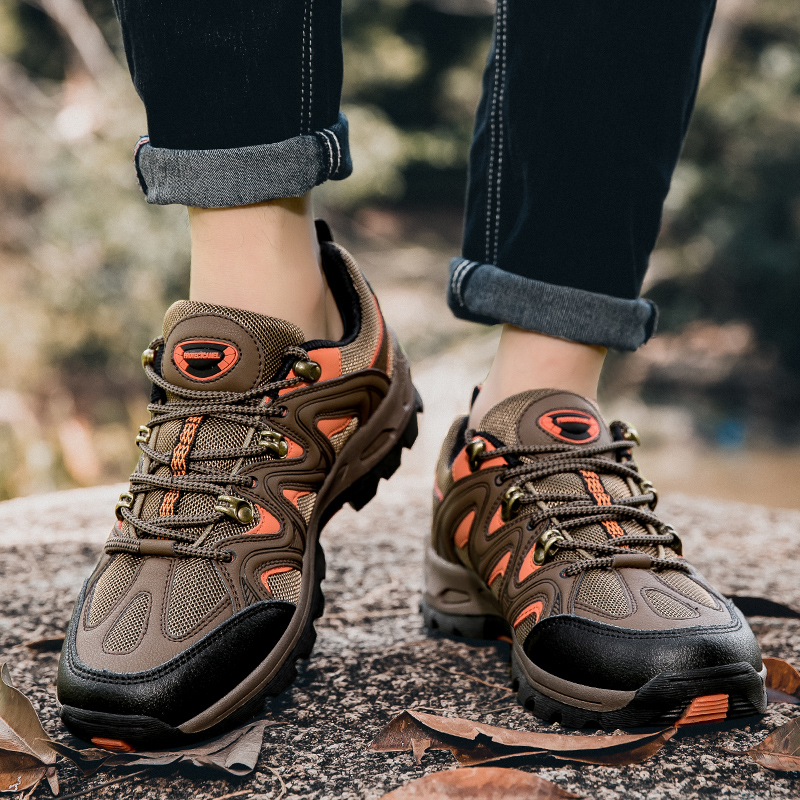 Men's mountaineering 2025 new anti-skid wear-resistant outdoor hiking travel shoes shock-absorbing professional trekking