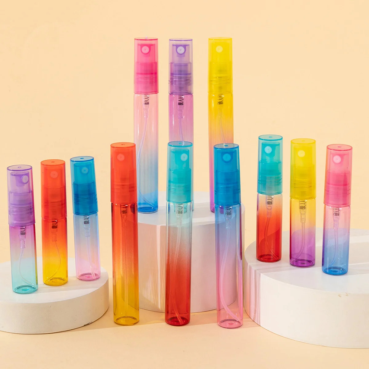 High quality 63660 pcs 4ml 8ml gradient color glass perfume spray bottle premium mini travel carry perfume dispenser bottle 250813