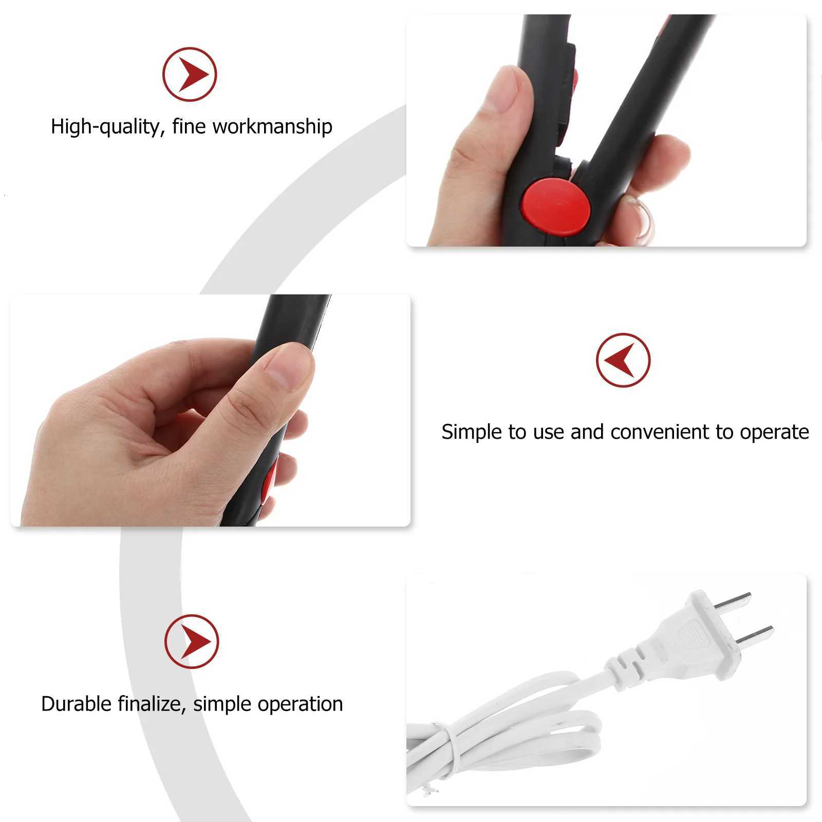 Portable Electronic Hair Straightener Curler Travel Hair Crimper Mini Hair Crimping Styling Iron with Chinese Flat Plug (Black) W250814