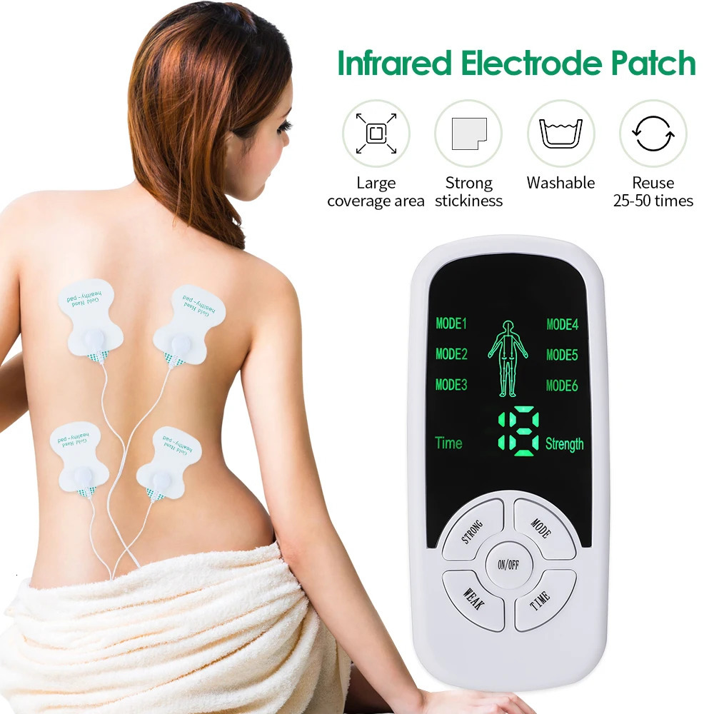 EMS Electric Muscle Stimulator 6 Modes Tens Unit Machine Meridian Physio Pulse Abdominal Prostate Body Massager 250812