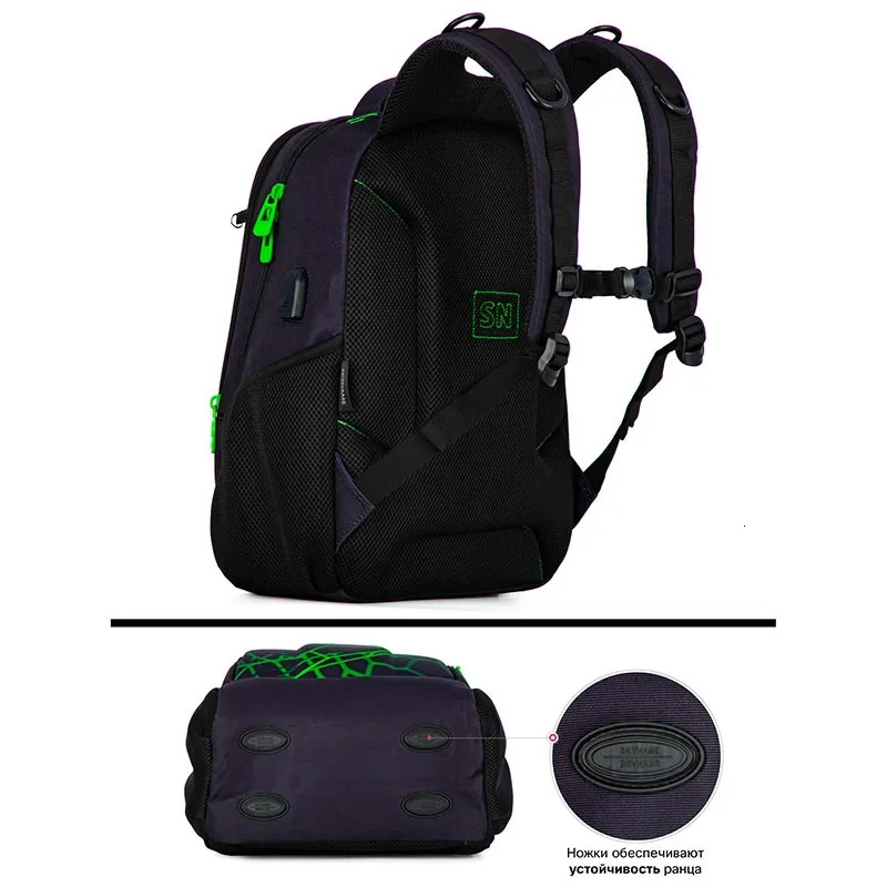 Orthopedic School Bag For Boys 3D Football Backpacks Students USB Charging Multifunctional Bagpack Bookbag Mochilas 250813