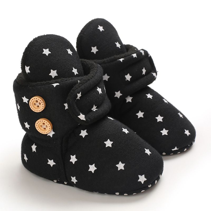 Newborn Baby Socks Shoes Boy Girl Enfant Toddler First Walkers Booties Cotton Comfort Happysteps Soft Anti-slip Warm Infant Crib Shoes