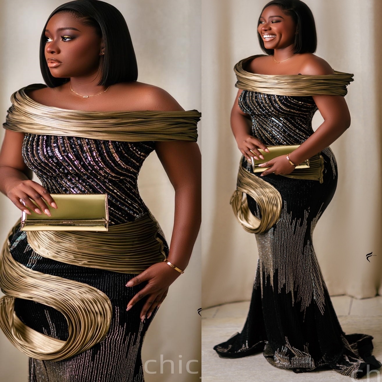 Black Mermaid Prom Dresses 2025 Beaded Sequins Satin Stylish Evening Formal Party Second Birthday Engagement Gowns Plus Size Dress For Special Occasio