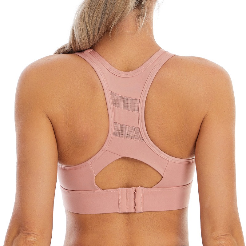 High Impact Sports Bra Women Fixed Cup Yoga Running Fitness Wireless Beautiful Back Vest
