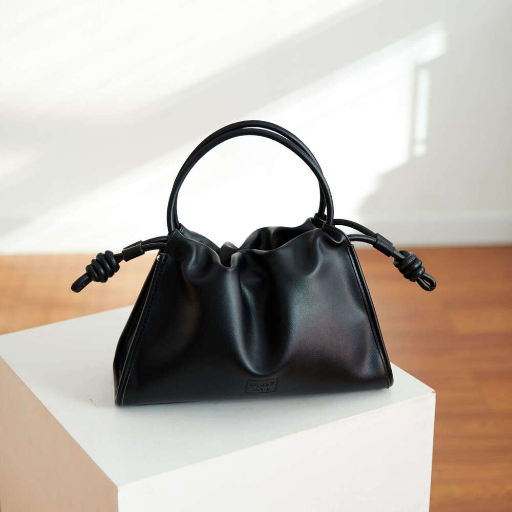 for Women High-End 2025 New Niche Design Soft Leather Pleated Cloud French Style Shoulder Crossbody Underarm Bag