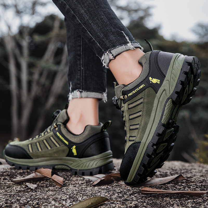 2025 Men's Climbing Shoes for Spring and Autumn Outdoor Grip and Durable Hiking Shoes with BOA Buckle Professional Genuine Mountaineering Sports 