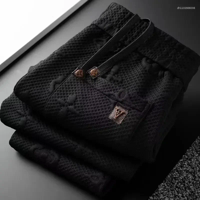 Men's Pants 2026 Neew Autumn And Winter 3D Three-dimensional Jacquard Fashion Slim-fit Sports Knitted Sweatpants Casual