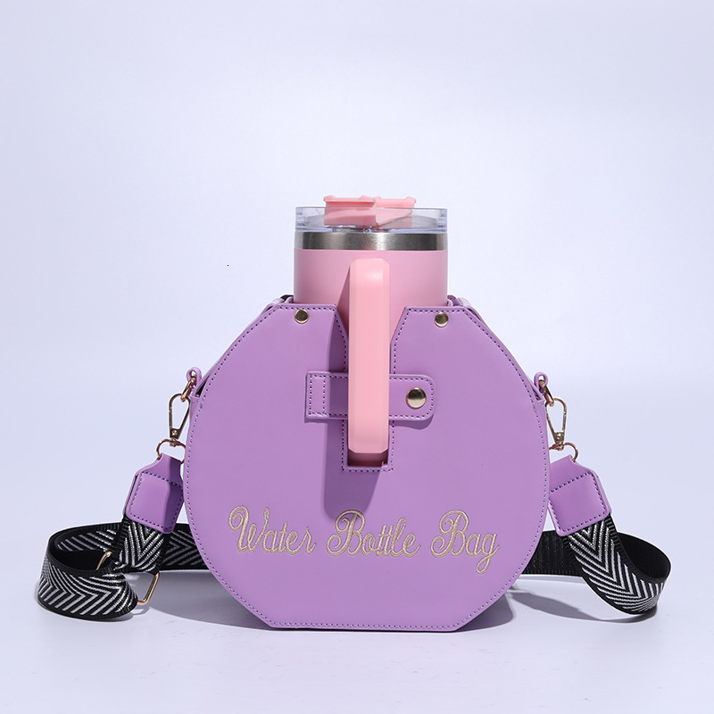 Hot Selling Outdoor Portable Drink Bottle Water New Purple Large Insulated Cup Shoulder Crossbody Bag