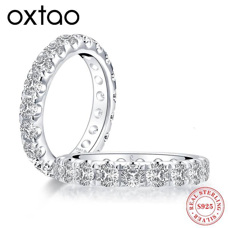 4.0mm Moissanite Diamond Ring 925 Sterling Silver Classic Wedding Ring Single Head Ring Womens Wedding Jewelry Gift