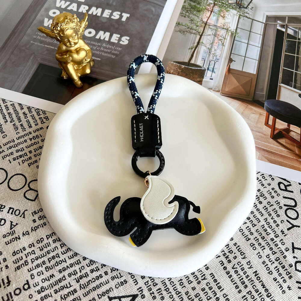 Cowhide Pendant Creative Exquisite Unisex Couple Internet Celebrity Bag Dumbo Charm Hand Strap Car Keychain