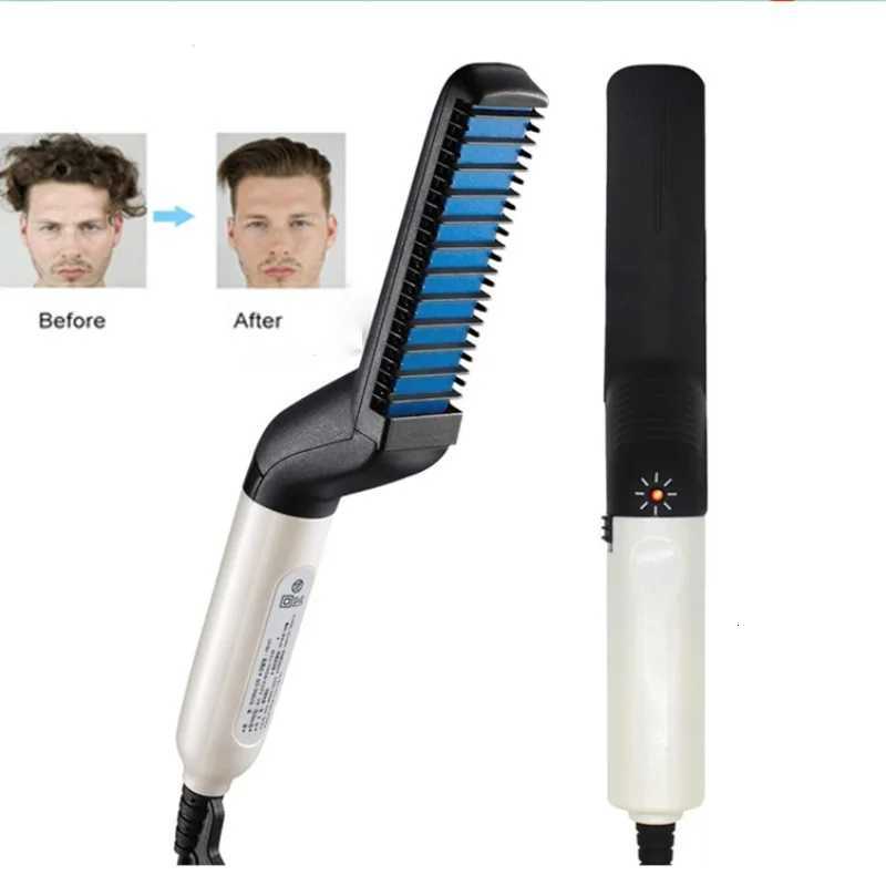 Multifunctional Hair Comb Brush Beard Hair Straightener Electric Heat Beard Straightening Comb Quick Hair Styler For Men W250814