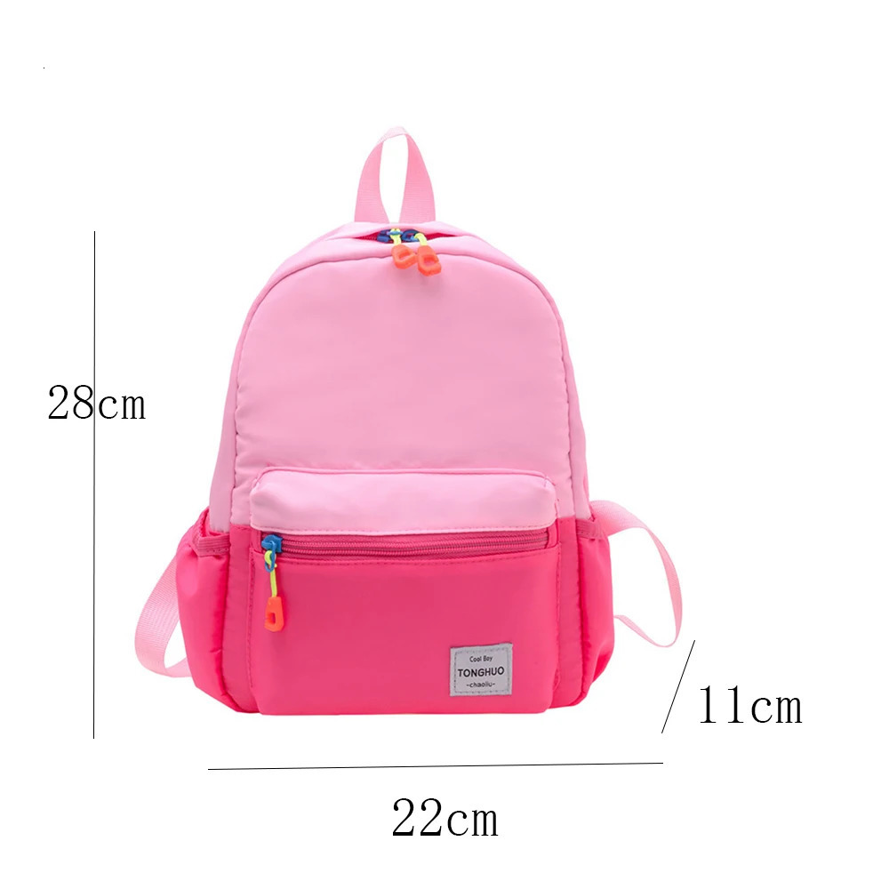 Custom Kindergarten Childrens Candy Color Book Bag Personalized Name Simple Contrast Color Cute Outgoing Snack Bag Backpack 250813