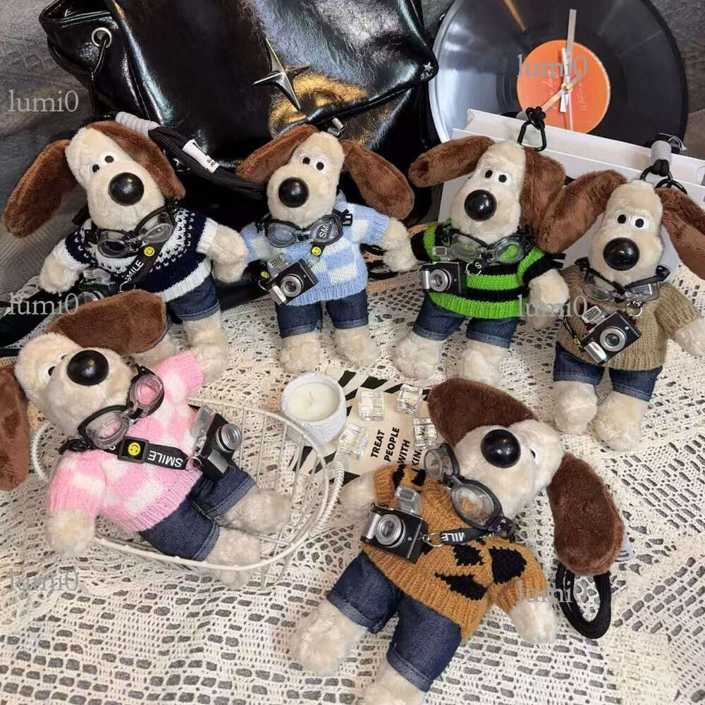 British Chief Cute Backpack Pendant Plush Doll Ornament Couple Dog Keychain Decoration Gift