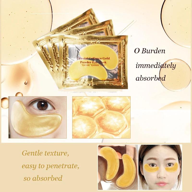 InniCare 506080100 Pcs Crystal Collagen Gold Eye Mask Dark Circles Beauty Patches For Eye Skin Care Korean Cosmetics 250813