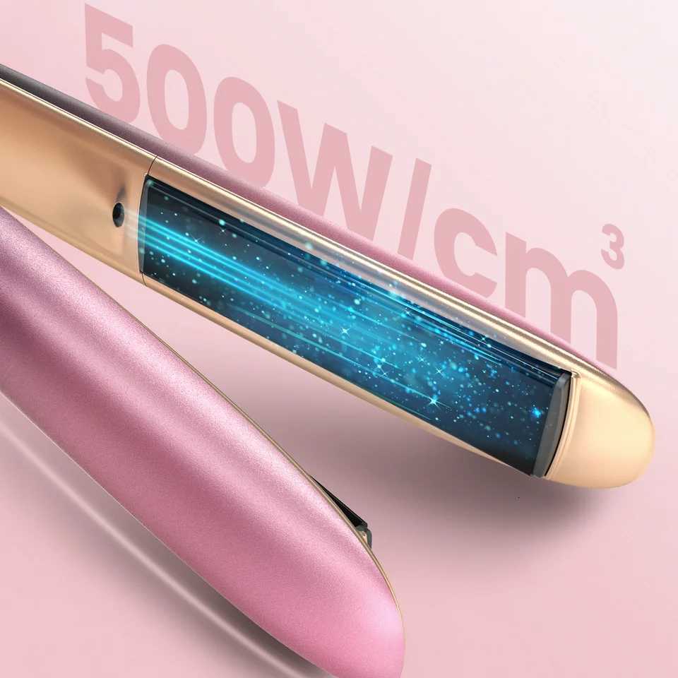 KIPOZI R7 Rose Gold Luxury Hair Straightener Curling Iron Titanium Flat Iron for Different Hair Styles Salon Hair Styling Tool W250814