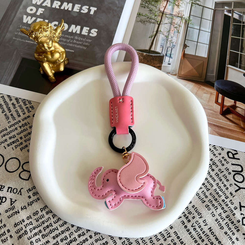 Cowhide Pendant Creative Exquisite Unisex Couple Internet Celebrity Bag Dumbo Charm Hand Strap Car Keychain