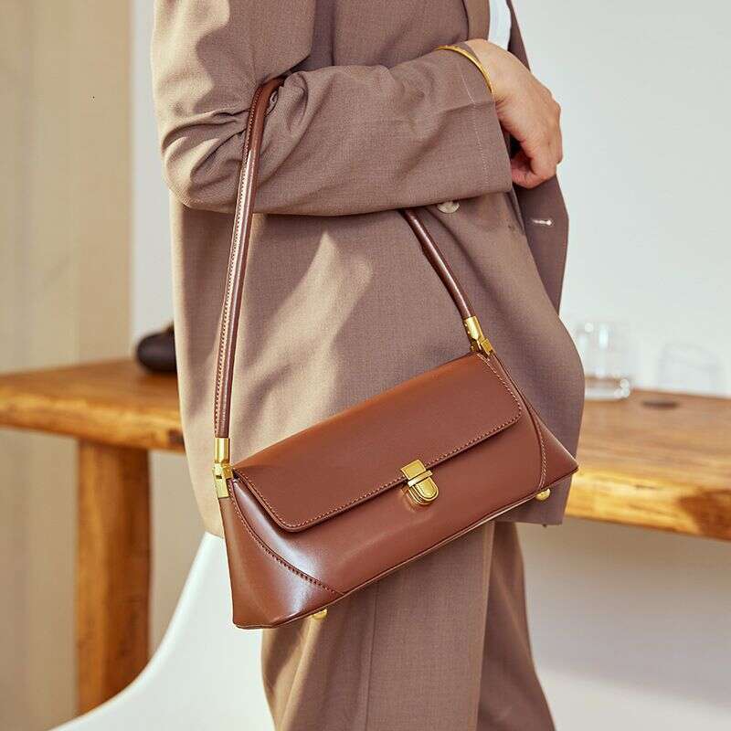 Spring And Summer Fashion Handbags All Match Autumn Single Shoulder Underarm Bag Genuine Leather Women's Bags